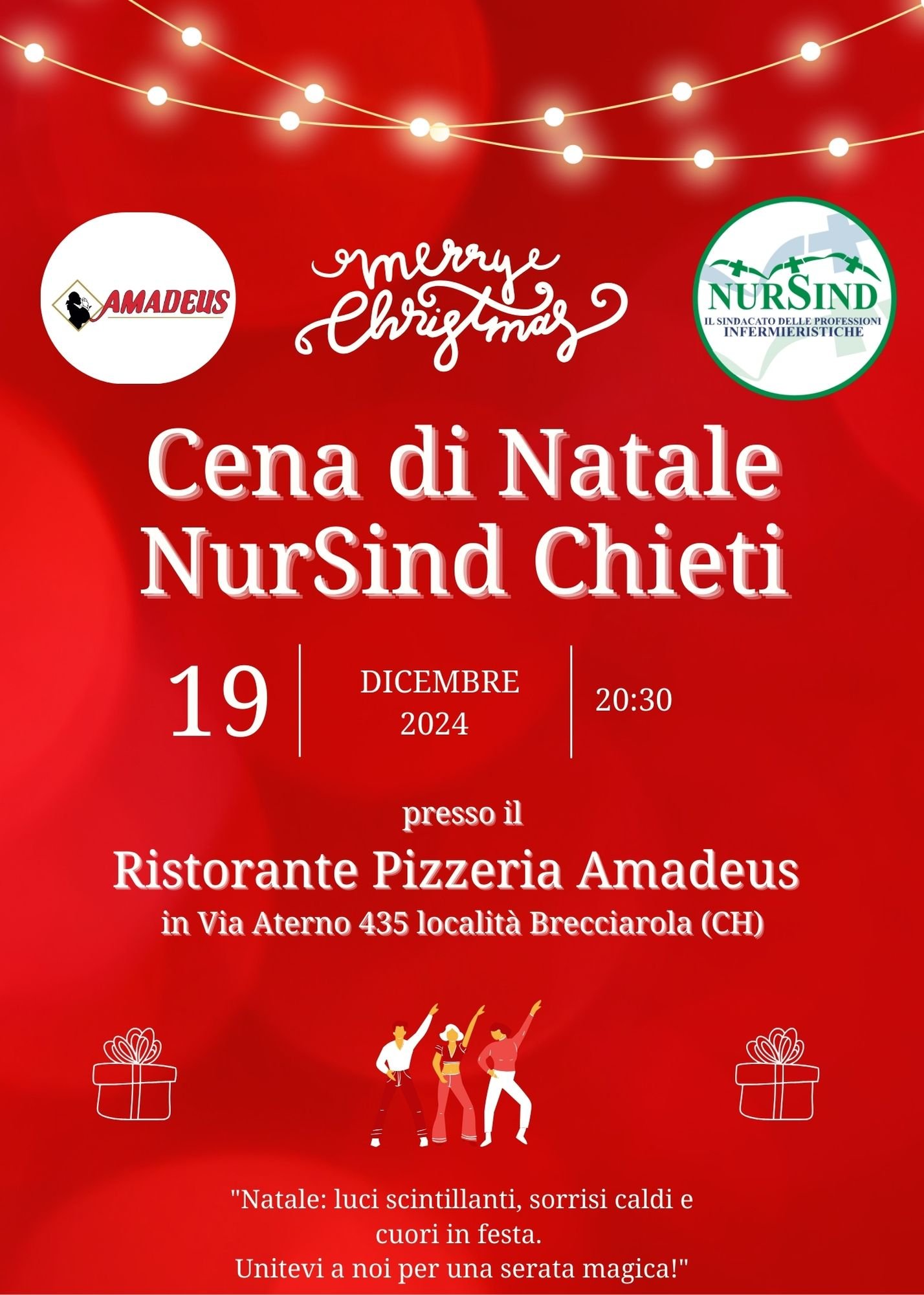 Scopri di più sull'articolo 19 DICEMBRE CENA DI NATALE NURSIND CHIETI #SAVETHEDATE