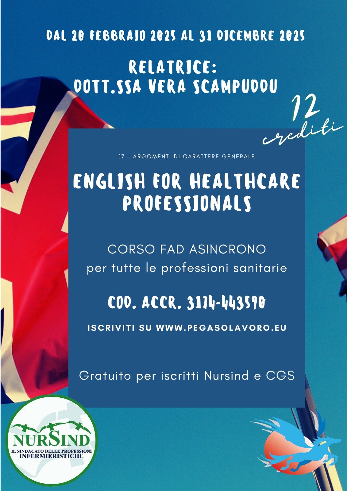 Scopri di più sull'articolo Corso FAD Asincrono: “English for Healthcare Professionals” gratuito per tutti gli iscritti NurSind